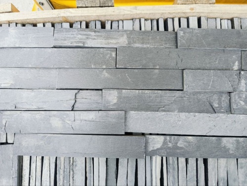 Плитка чёрная из натурального камня фасадная 30 см * 5 см, толщина 7 мм -30 мм купить в Пензе