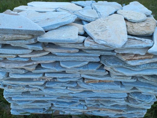 Плитняк златолит зелёный галтованный для цоколя купить в Пензе